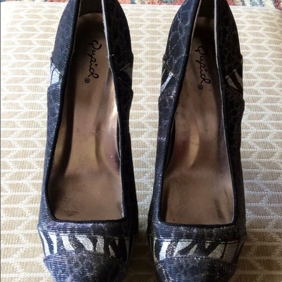 QUPID STILETTO PLATFORM HEELS SIZE 9 SEXY - Picture 2 of 8